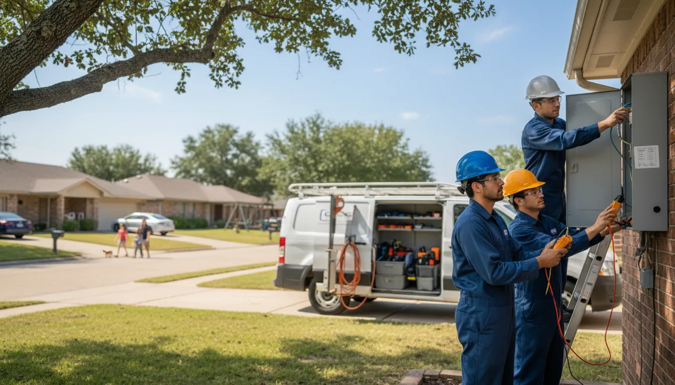 Certified electrician providing emergency electrical services in Dime Box, TX